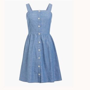 J Crew Chambray button-front dress Denim Shirt Dress Cotton